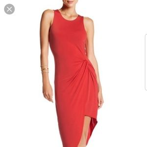 Beautiful Coral knot mini high low dress